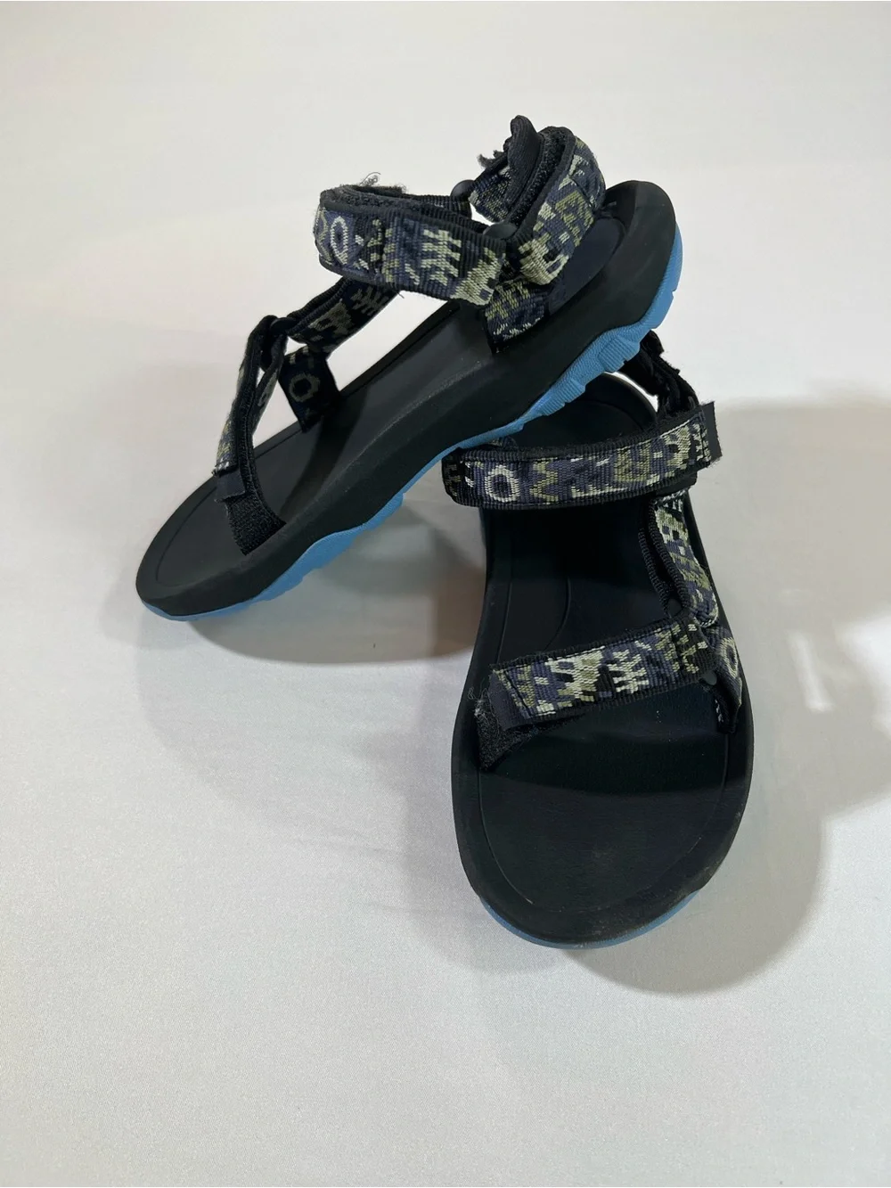 Teva Black Sandals with Patterned Straps